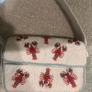 SOL and MER Lobster Beaded Shoulder Purse NWT
